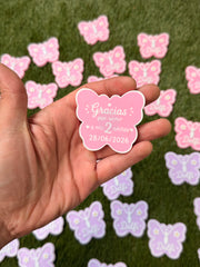 Imanes personalizados - Mariposa y margarita