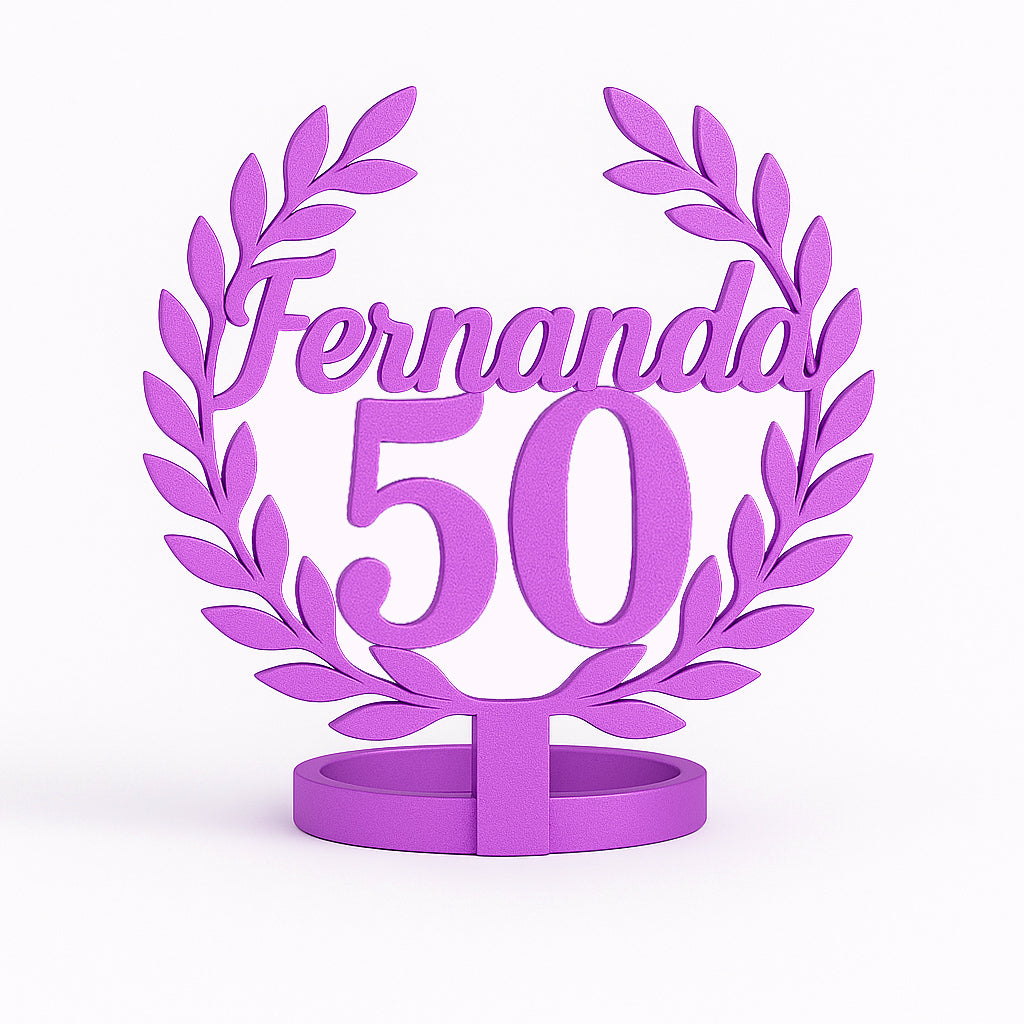 “Celebrando en Grande” – Servilletero de Cumpleaños con Nombre y Edad