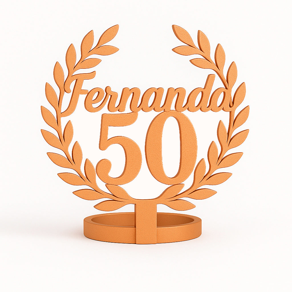 “Celebrando en Grande” – Servilletero de Cumpleaños con Nombre y Edad