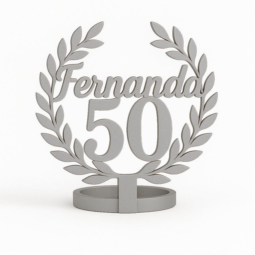 “Celebrando en Grande” – Servilletero de Cumpleaños con Nombre y Edad