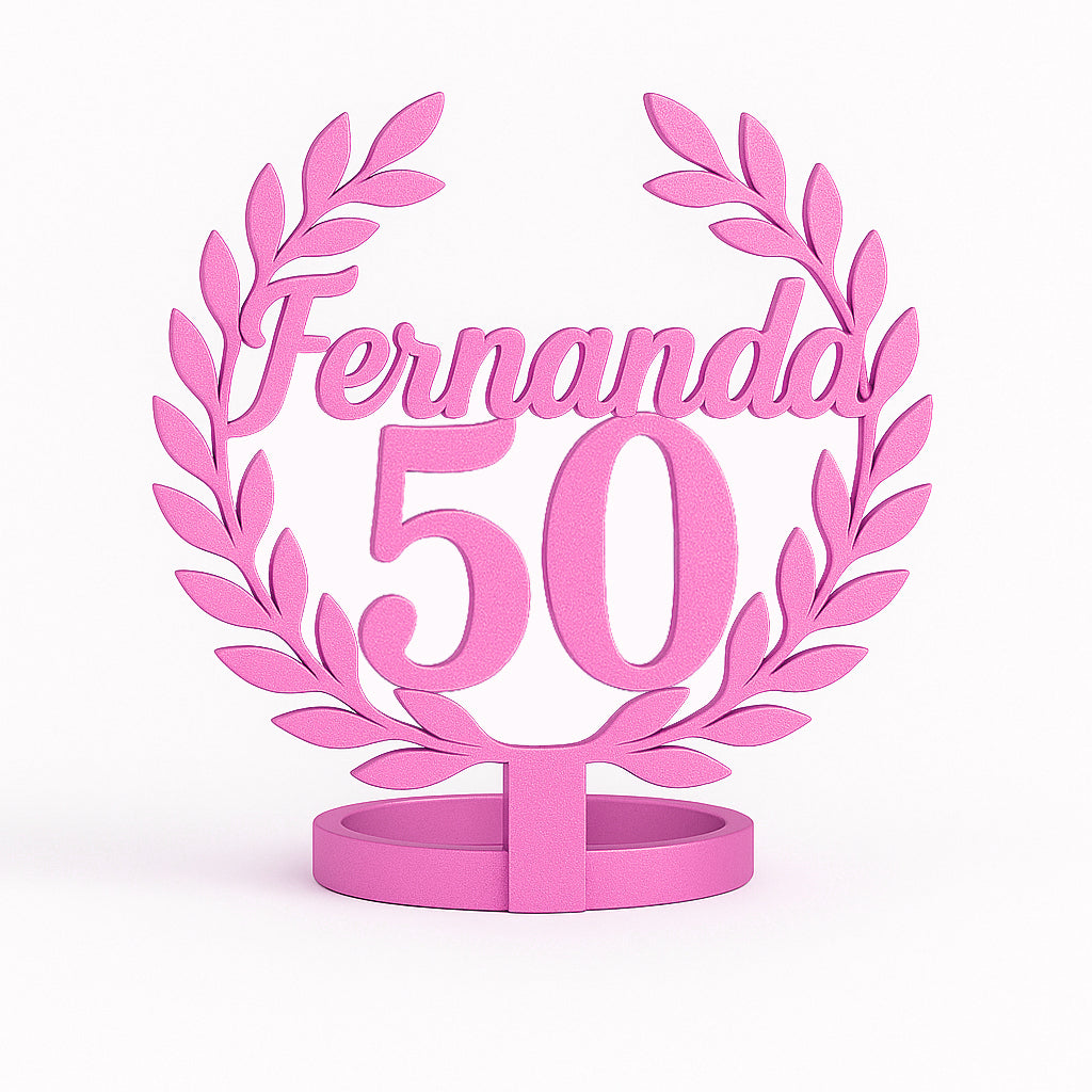 “Celebrando en Grande” – Servilletero de Cumpleaños con Nombre y Edad