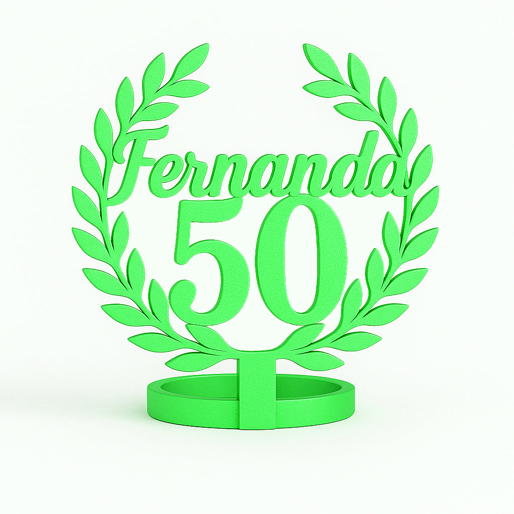 “Celebrando en Grande” – Servilletero de Cumpleaños con Nombre y Edad
