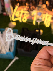 Revolvedores de trago Personalizados Boda Nombres - Endless Hearts