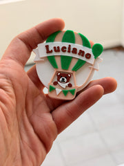 Imanes personalizados - Osito en globo aerostático