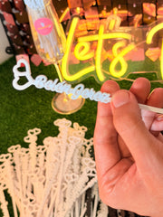 Revolvedores de trago Personalizados Boda Nombres - Endless Hearts