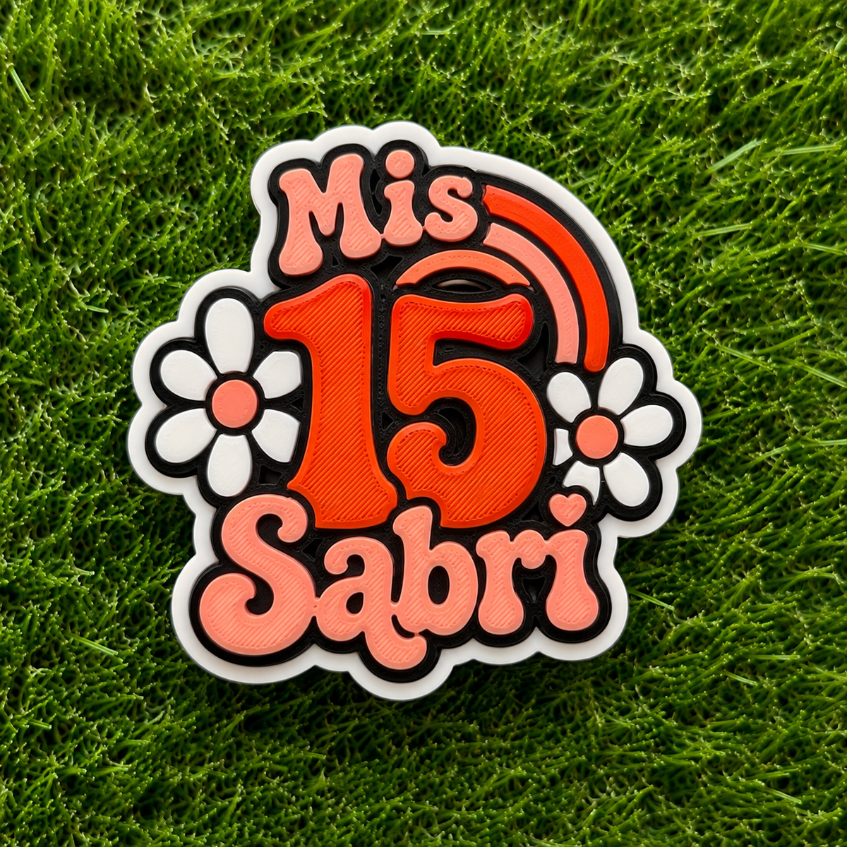 Imanes personalizados - Retro Flower