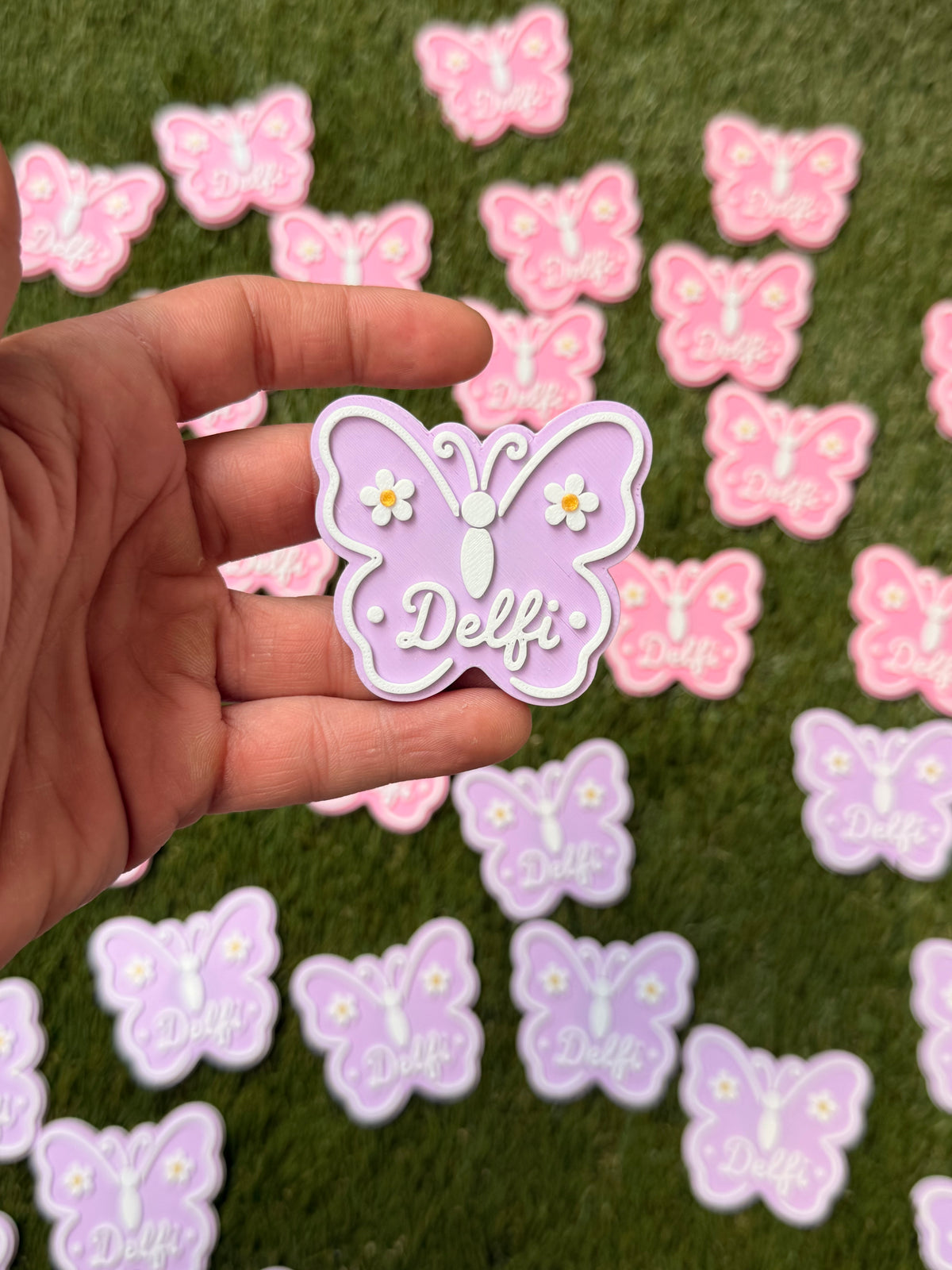 Imanes personalizados - Mariposa y margarita