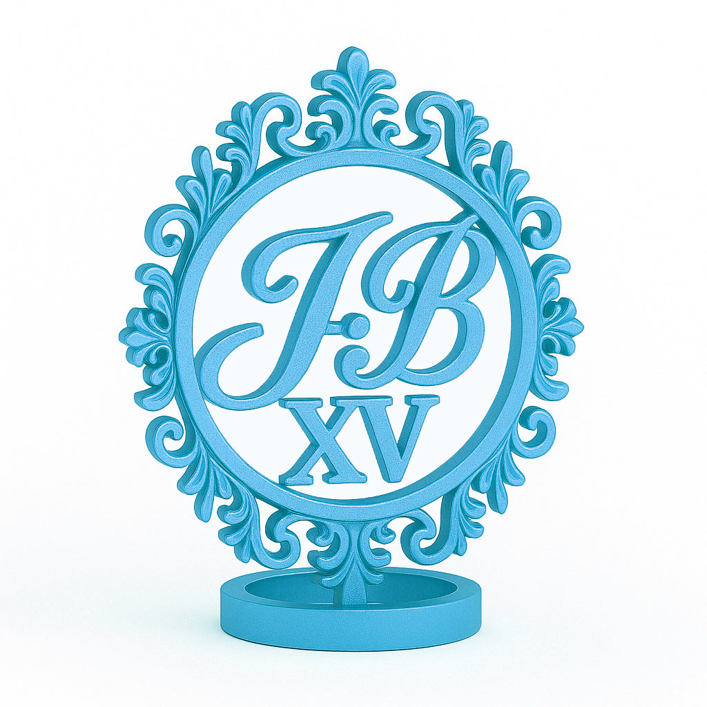 “Iniciales de Quince” – Servilletero con Iniciales y XV