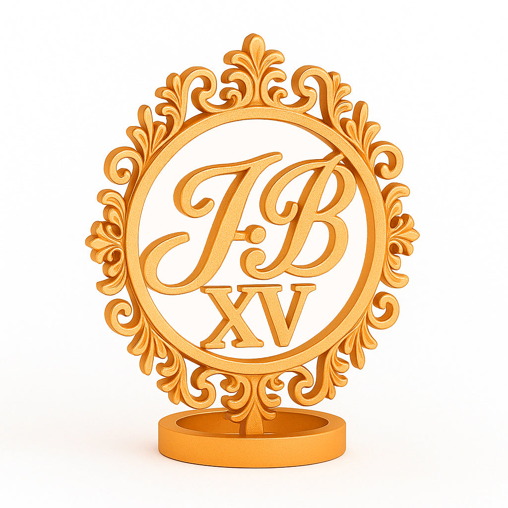 “Iniciales de Quince” – Servilletero con Iniciales y XV