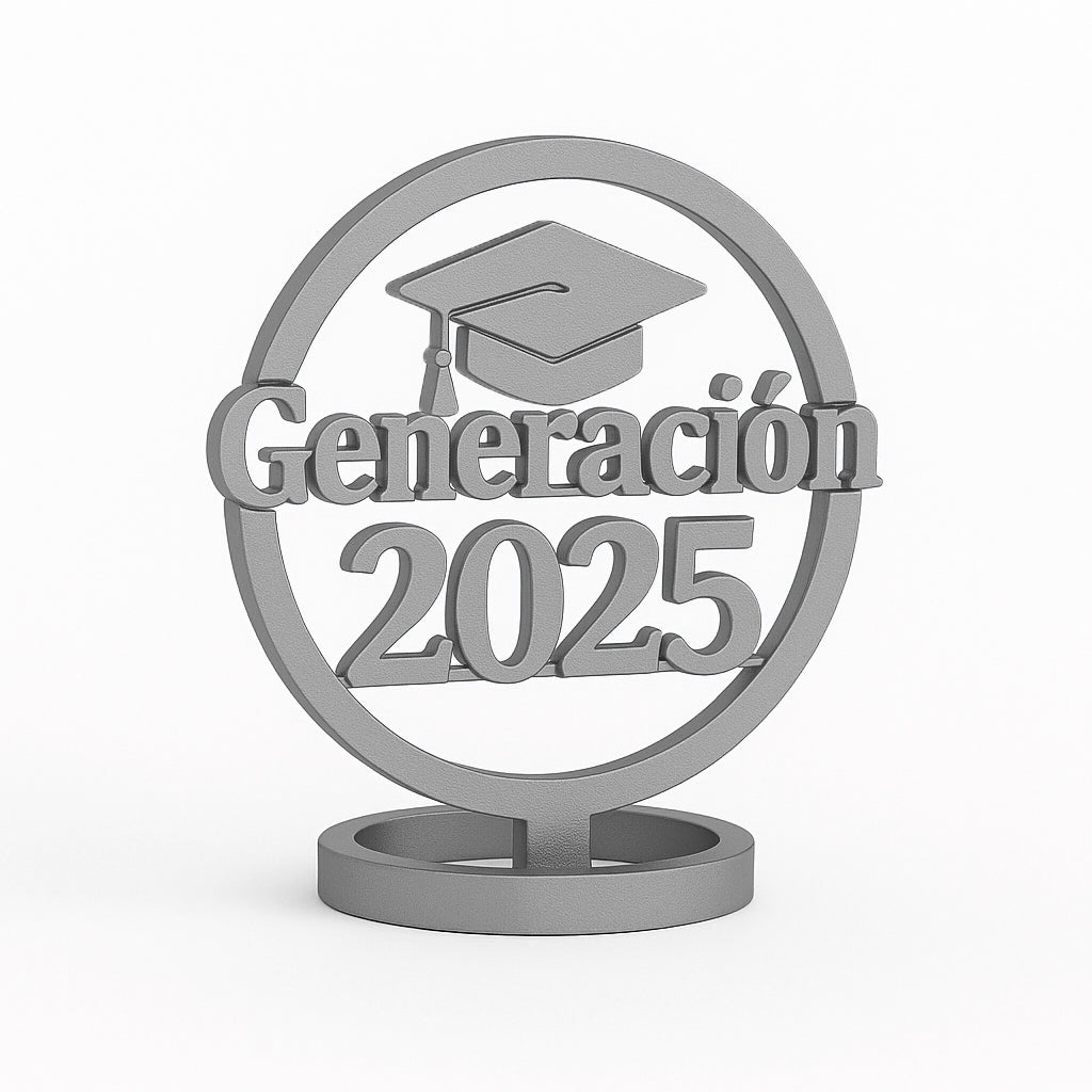 “Graduación con Estilo” – Servilletero con Birrete y Fecha - Blanco