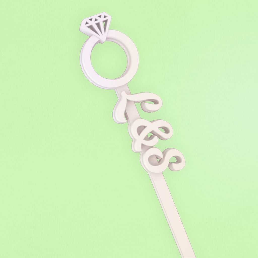 Revolvedores de trago Personalizados de Boda Iniciales - Infinity Ring