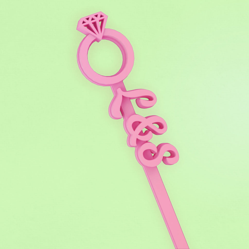 Revolvedores de trago Personalizados de Boda Iniciales - Infinity Ring