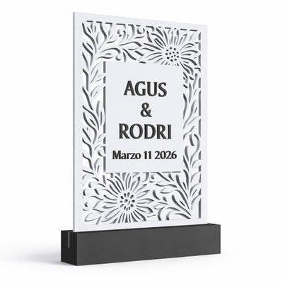 Centro de Mesa Personalizado – El y Ella