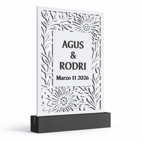 Centro de Mesa Personalizado – El y Ella