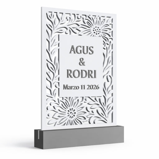 Centro de Mesa Personalizado – El y Ella