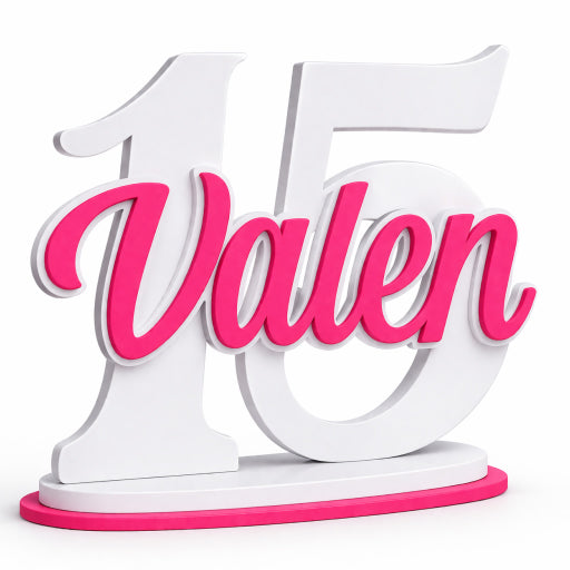 Centro de Mesa Personalizado – Mis 15 - Amarillo Fluor
