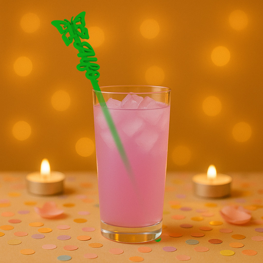Revolvedores de trago Personalizados Cumple de 15 - Butterfly 15