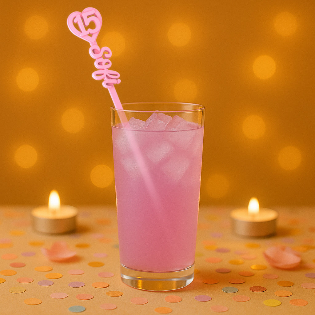 Revolvedores de trago Personalizados - Golden Love
