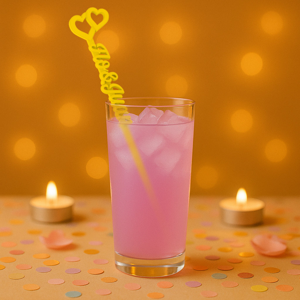 Revolvedores de trago Personalizados Boda Nombres - Endless Hearts