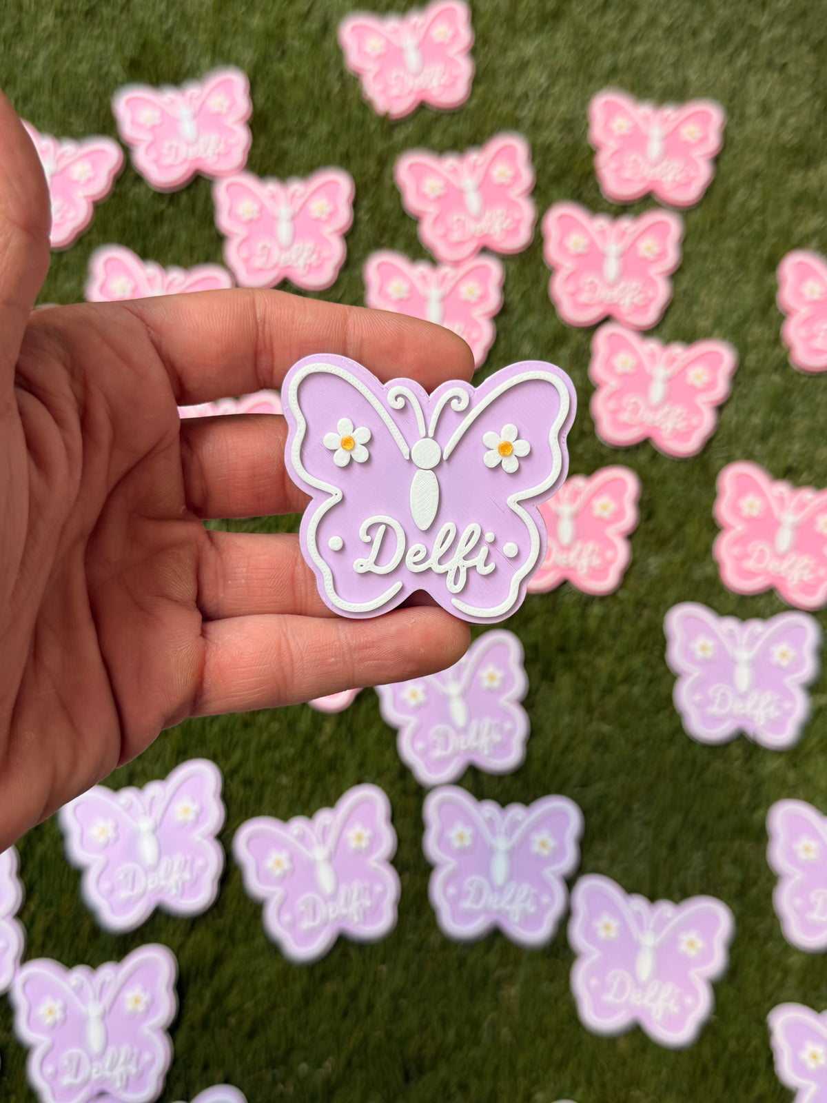 Imanes personalizados - Mariposa y margarita