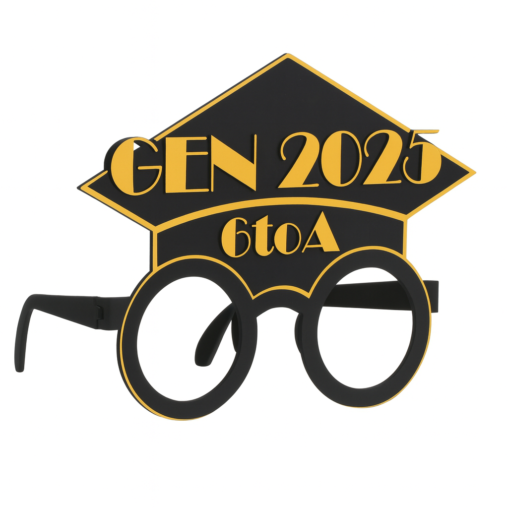 Lentes Personalizados de Cotillon "Graduación" - Azul, Verde, Rosa, Fucsia, Negro, Plateado, Dorado, Verde Fluo, Naranja Fluo, Celeste, Blanco