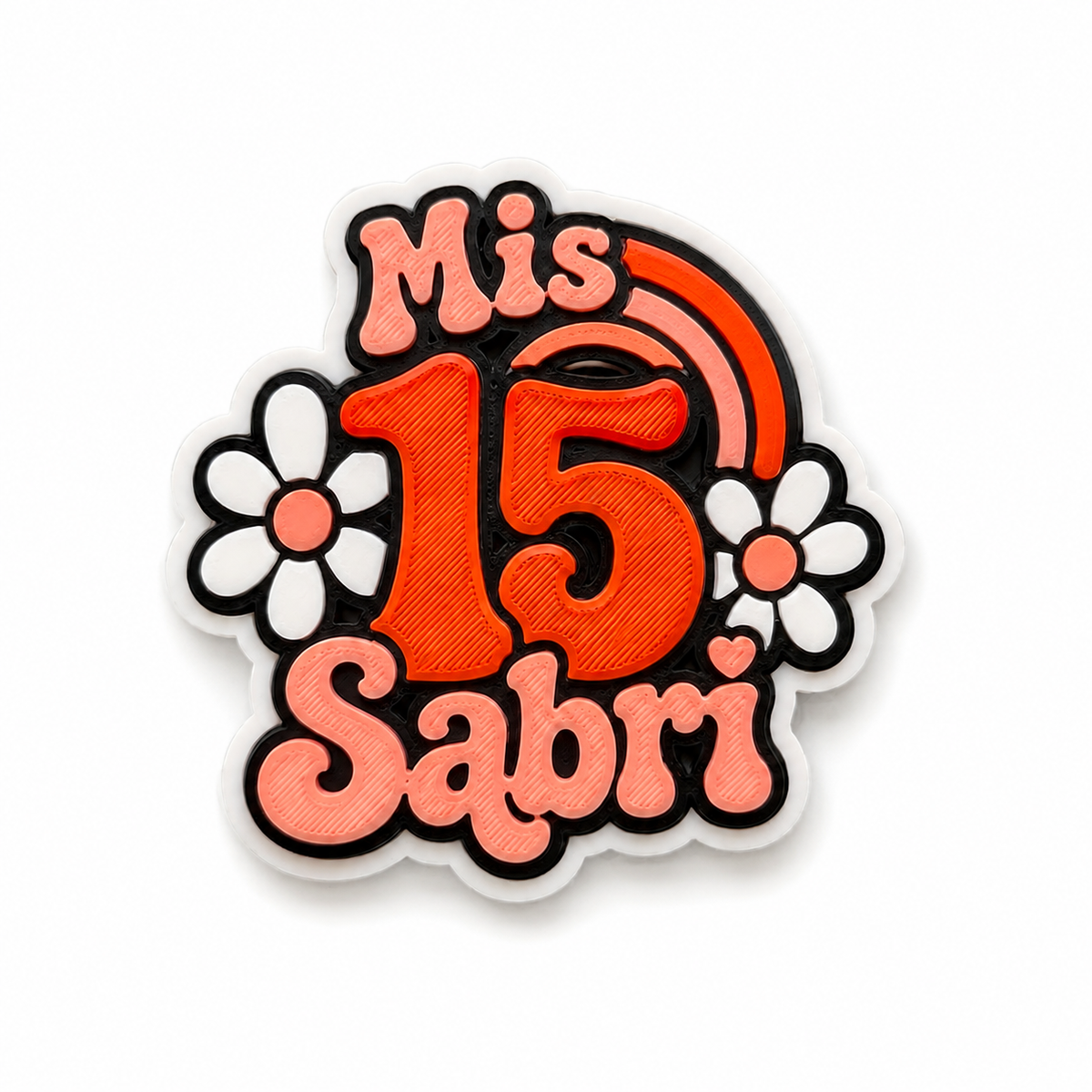 Imanes personalizados - Retro Flower