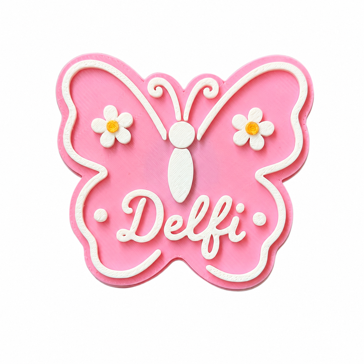 Imanes personalizados - Mariposa y margarita