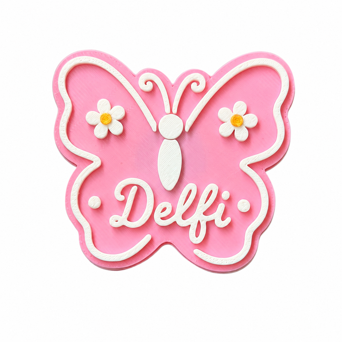 Imanes personalizados - Mariposa y margarita