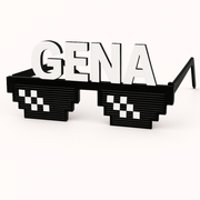 Lentes Personalizados de Cotillon "Pixel" - Azul, Verde, Rosa, Fucsia, Negro, Plateado, Dorado, Verde Fluo, Naranja Fluo, Celeste, Blanco