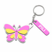 Llaveros Personalizados – Mariposa - Amarillo Fluor