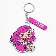 Llaveros Personalizados – Sirena - Amarillo Fluor