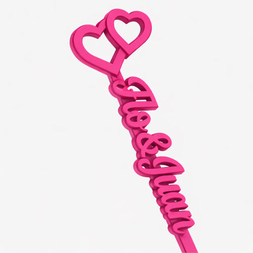 Revolvedores de trago Personalizados Boda Nombres - Endless Hearts