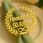 “Celebrando en Grande” – Servilletero de Cumpleaños con Nombre y Edad
