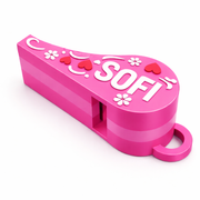 Silbato Cotillón Personalizado - Amarillo Fluor