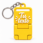 Llavero portacelular personalizado Amarillo con cadena y argolla completas