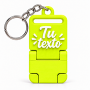 Llavero portacelular personalizado Amarillo flúor con cadena y argolla completas