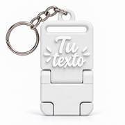 Llavero portacelular personalizado Blanco con cadena y argolla completas