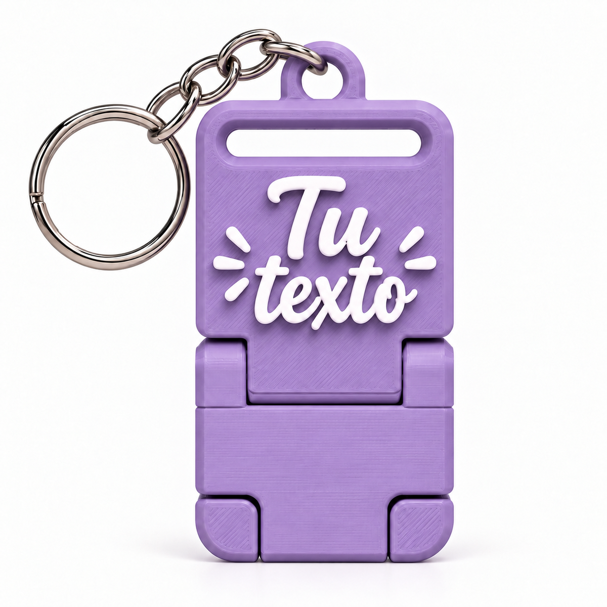 Llavero portacelular personalizado Lavanda con cadena y argolla completas