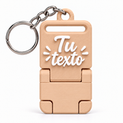 Llavero portacelular personalizado Piel con cadena y argolla completas