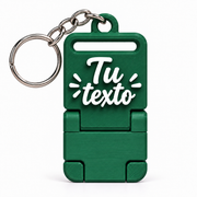 Llavero portacelular personalizado Verde oscuro con cadena y argolla completas