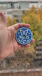 Imanes personalizados - Mariposa con estrellitas