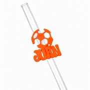 Sorbitos de trago Personalizados – Fútbol — Naranja Fluor