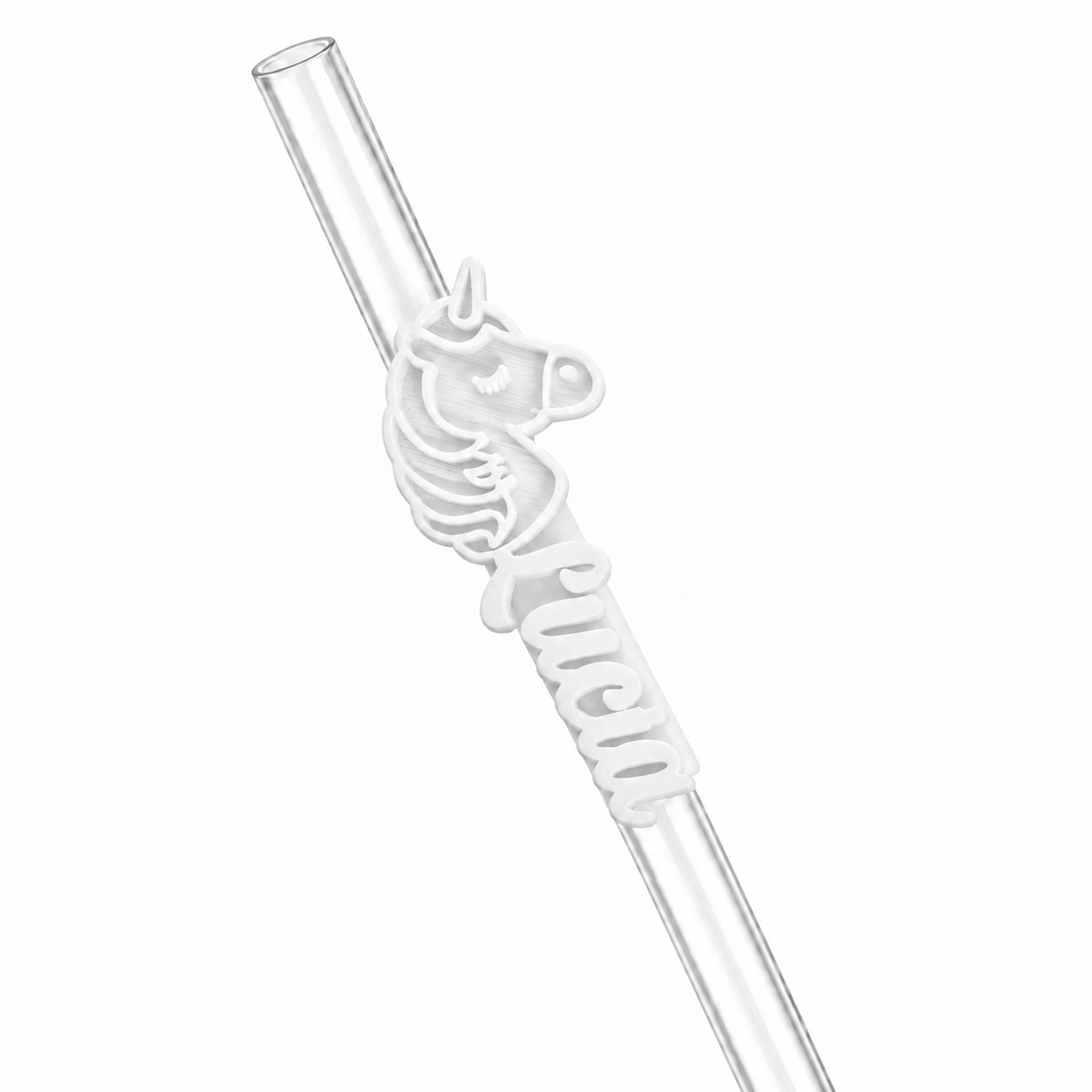 Sorbitos de trago Personalizados – Unicornio — Blanco