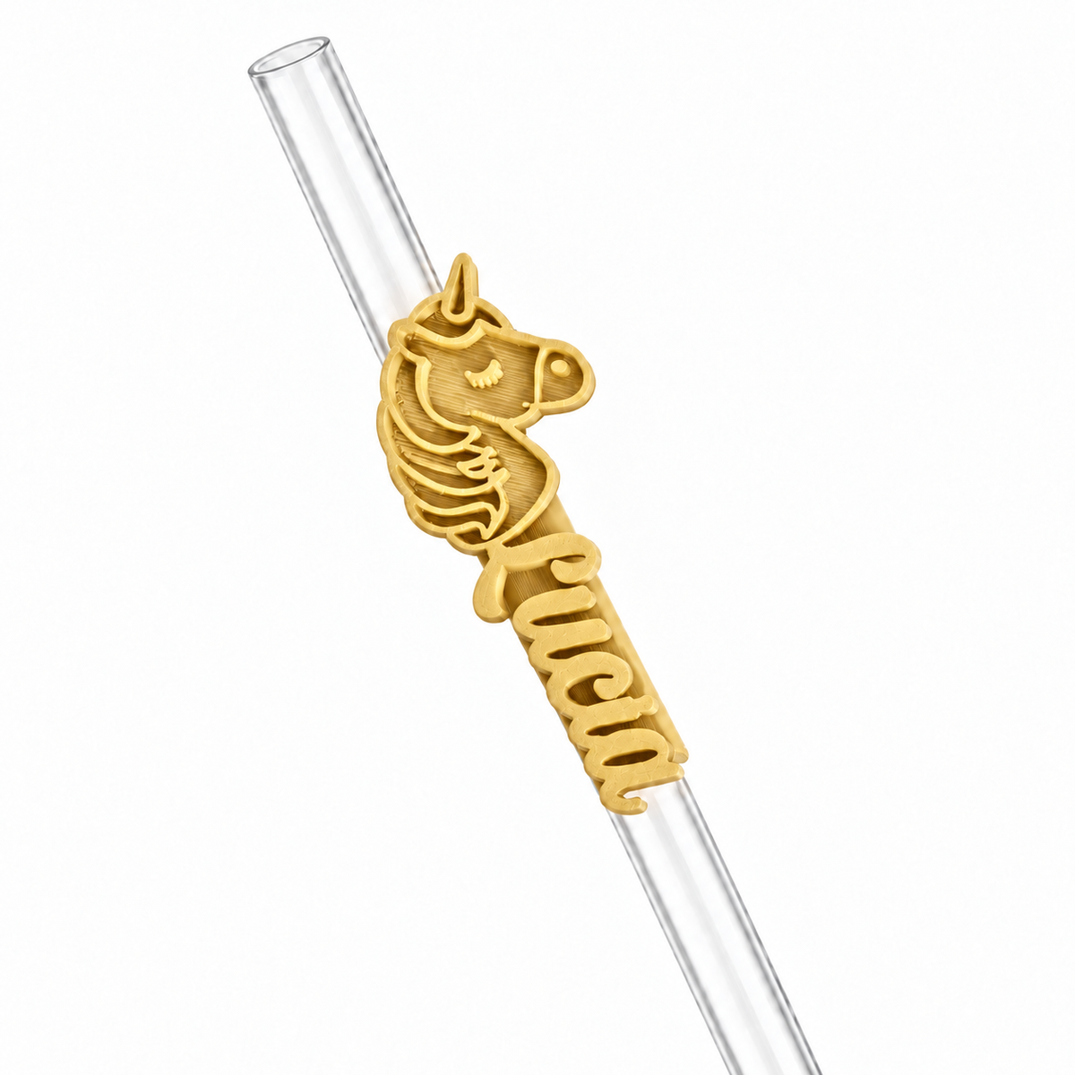 Sorbitos de trago Personalizados – Unicornio — Dorado