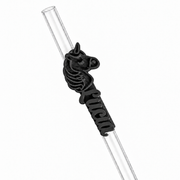 Sorbitos de trago Personalizados – Unicornio — Negro