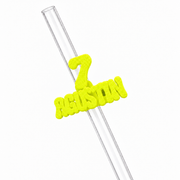 Sorbitos de trago Personalizados – Número Pop — Amarillo Fluor