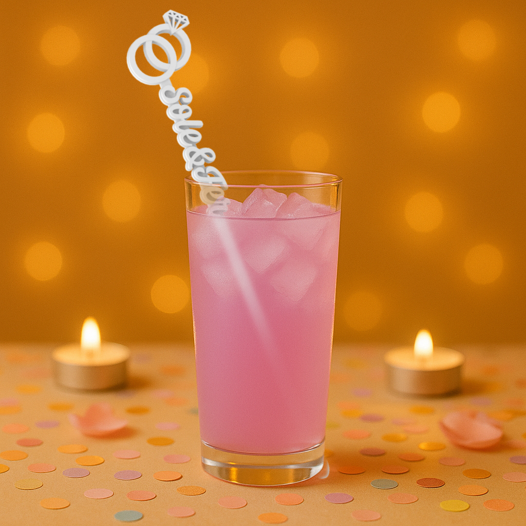 Revolvedores de trago Personalizados de Boda Nombres - Eternal Union - Imagen 2