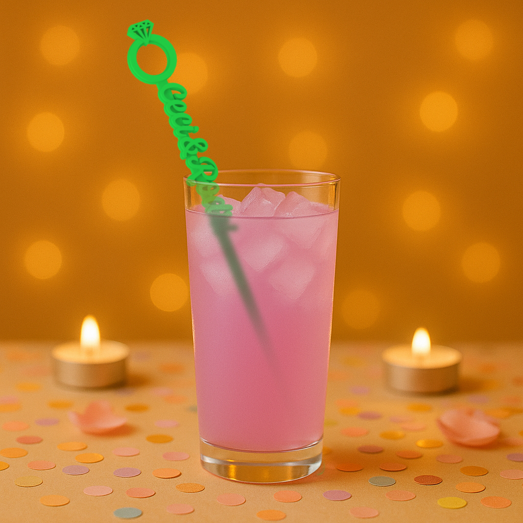 Revolvedores de trago Personalizados de Boda Nombres - Infinity Ring - Imagen 2