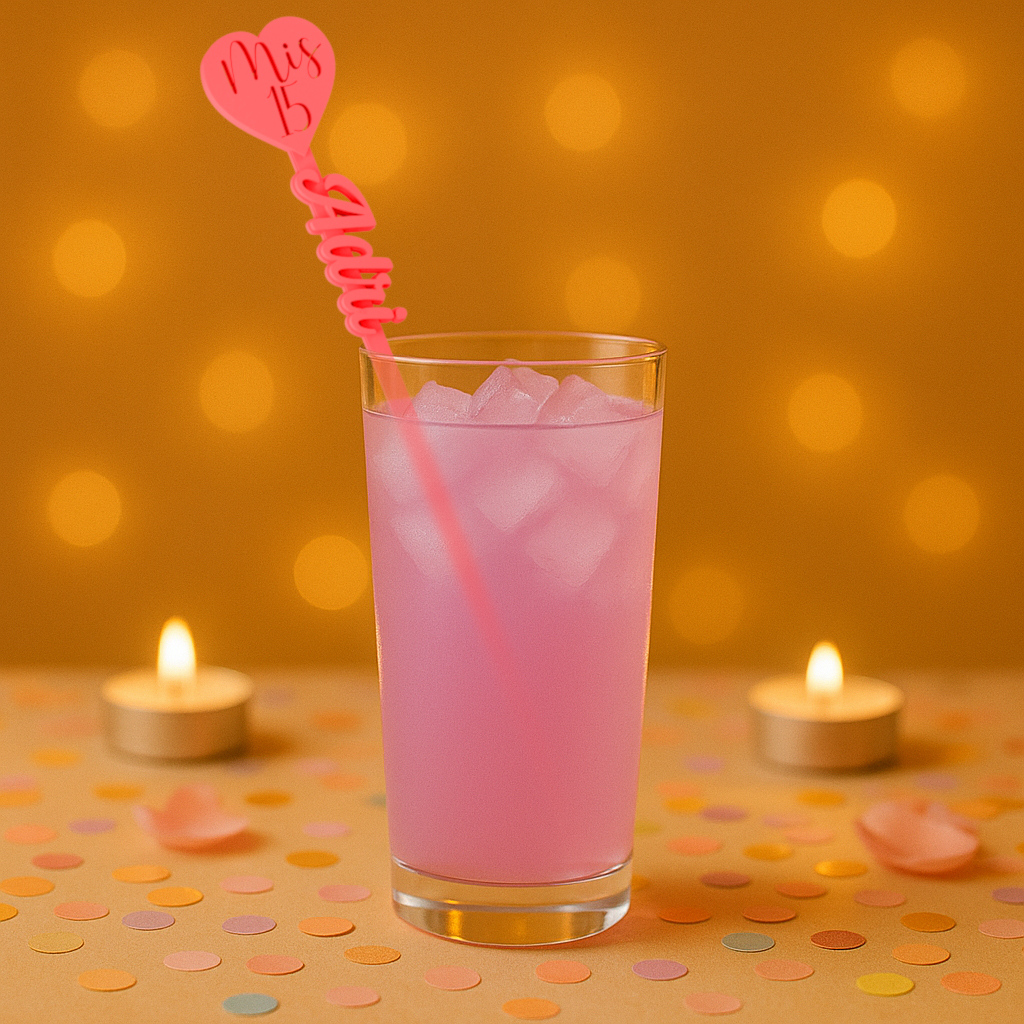 Revolvedores de trago Personalizados Boda Nombres - Amour 15 - Imagen 2