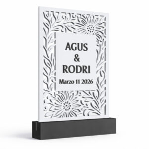 Centro de Mesa Personalizado – El y Ella